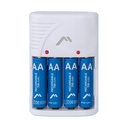 Cargador De 4 Pilas AA/AAA/2X9V/NI-MH/NI-CD/ Incluye 4XAA MC-210