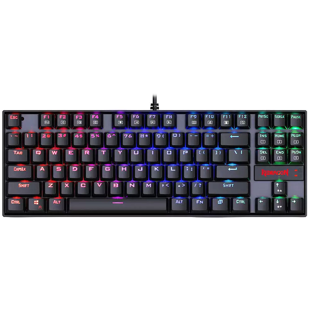 Teclado Alámbrico Gamer K552RGB-1R Kumara Mecánico Swith Rojo RGB Redragon