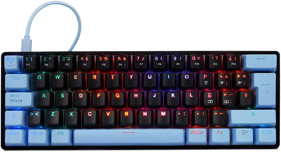 [KBG560-BL] TECLADO ALAMBRICO MECANICO GAMER KBG560-BL SWITCH AZUL TIPO C GAMER FACTOR