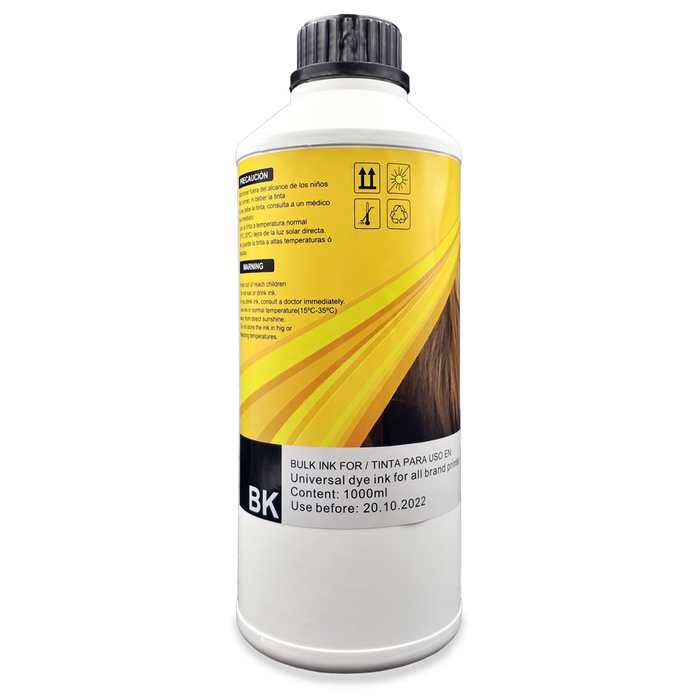 Tinta Universal Litro Negro Calidad Premium