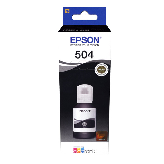 Bote Tinta Epson T504 Negro 127ML Original