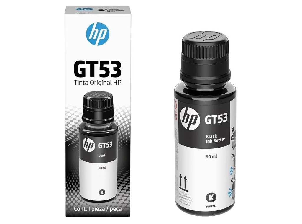 Bote Tinta Original Hp GT53 Negro 90ml