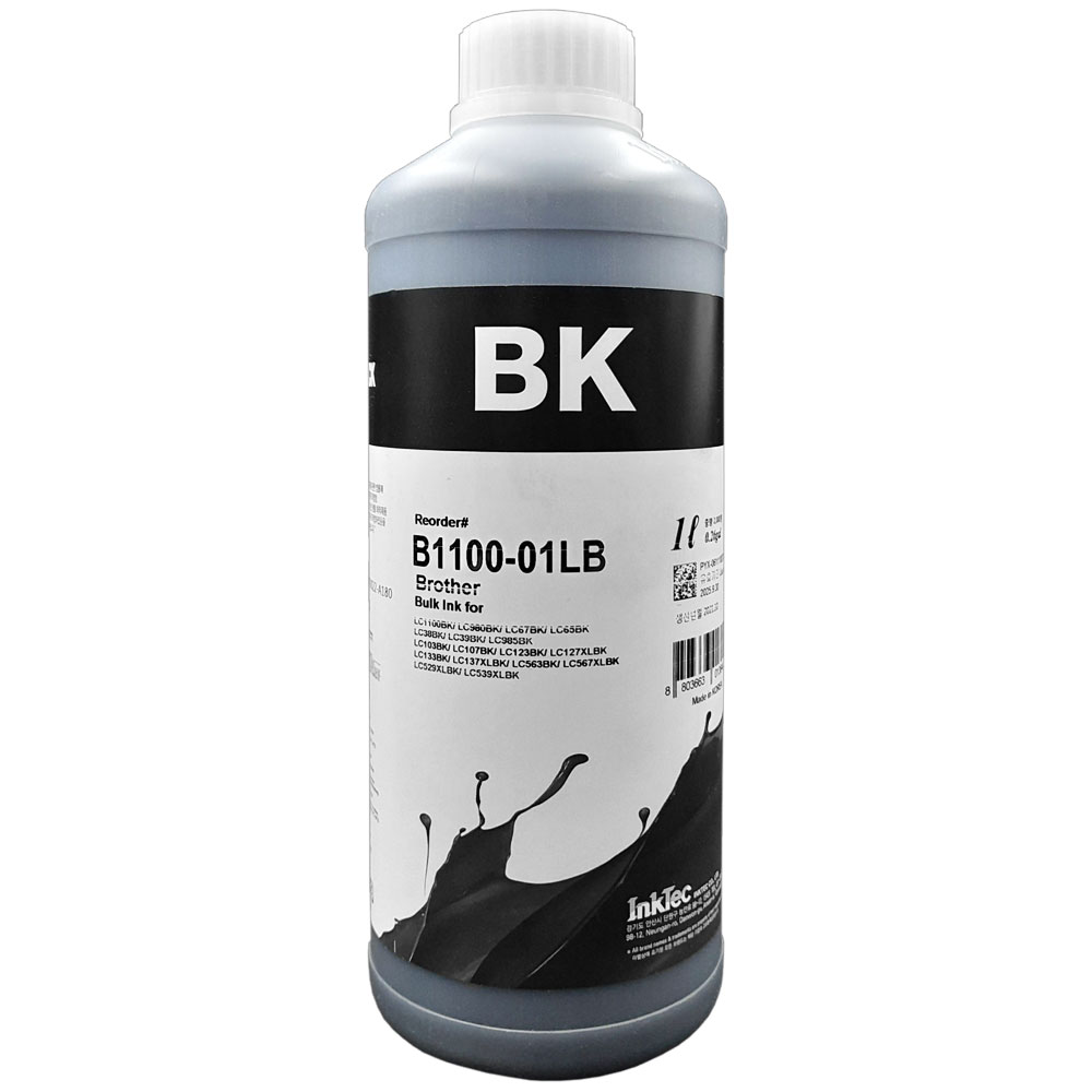 ​Tinta Inktec B1100 Negra Compatible Brother 1L