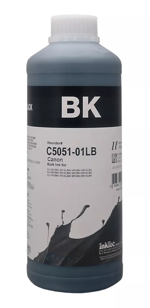 Tinta Inktec C5051 Negra Dye Comp. con Canon 1 L