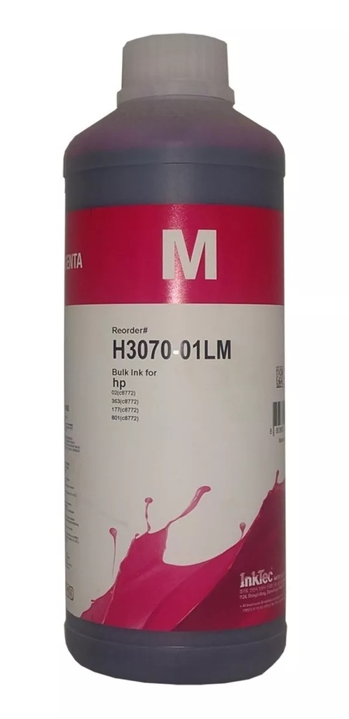 Tinta Inktec H3070 Magenta Dye Comp. con HP 1 L