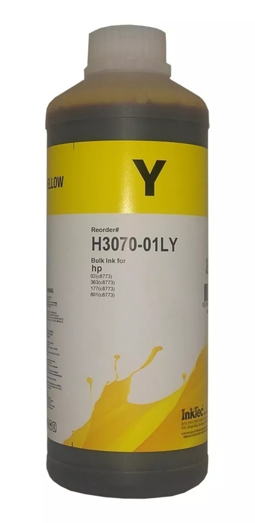 TINTA INKTEC H3070 YELLOW DYE COMPATIBLE CON HP
