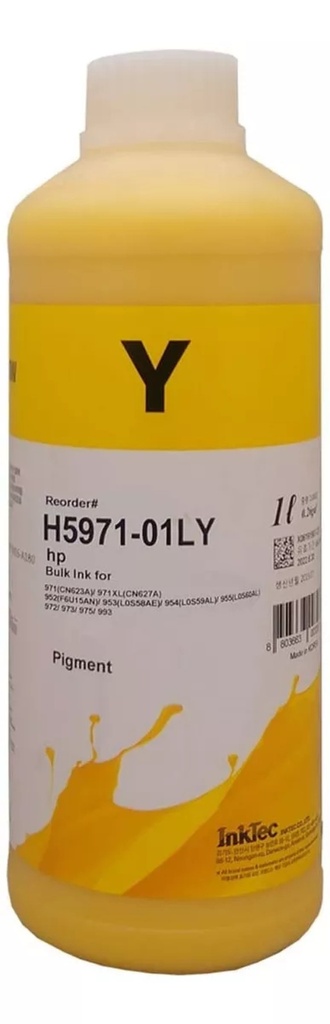 ​Tinta Inktec H5971 Yellow Pigmentada Comp. Hp 1 L.