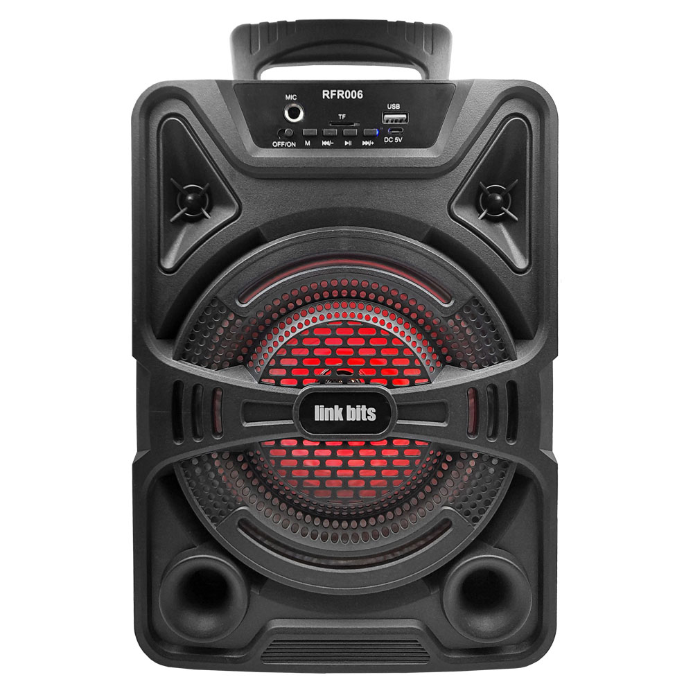 [VA880T] Bocina Bluetooth 8 Pulgadas VA880T Potencia 10W Luces LED Multicolor Conexión TWS Radio FM Link Bits (C.12)