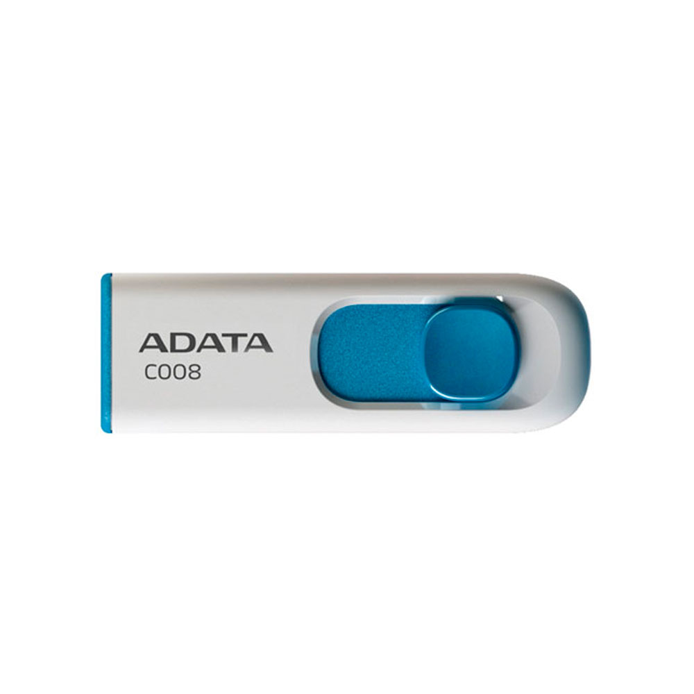 USB 64GB ADATA C008 BLANCO CON AZUL 2.0