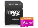 MICRO SD 64GB ADATA CLASE 10 CON ADAPTADOR MORADA