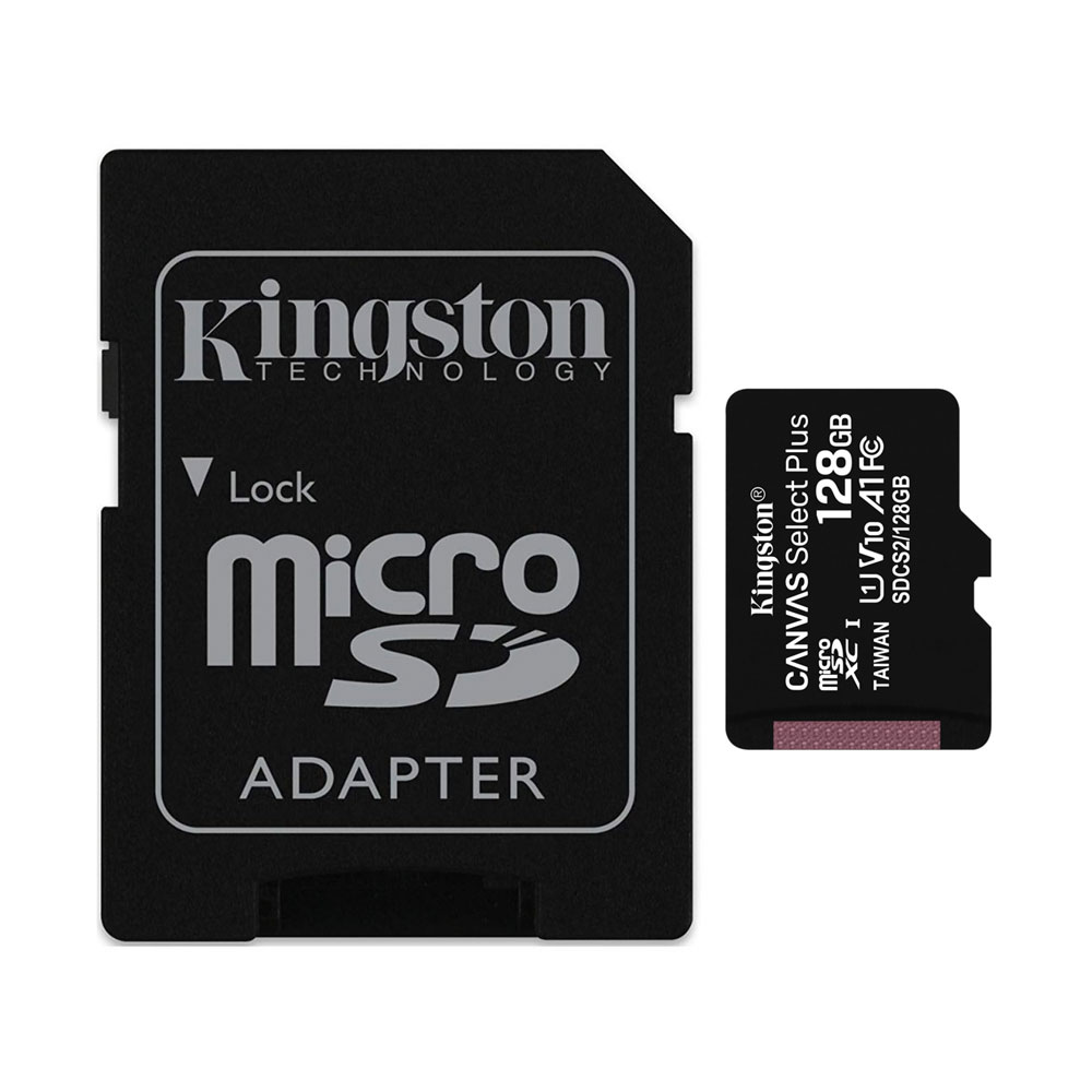Micro Sd 128Gb Kingston Clase 10 Con Adaptador Canva Select Plus