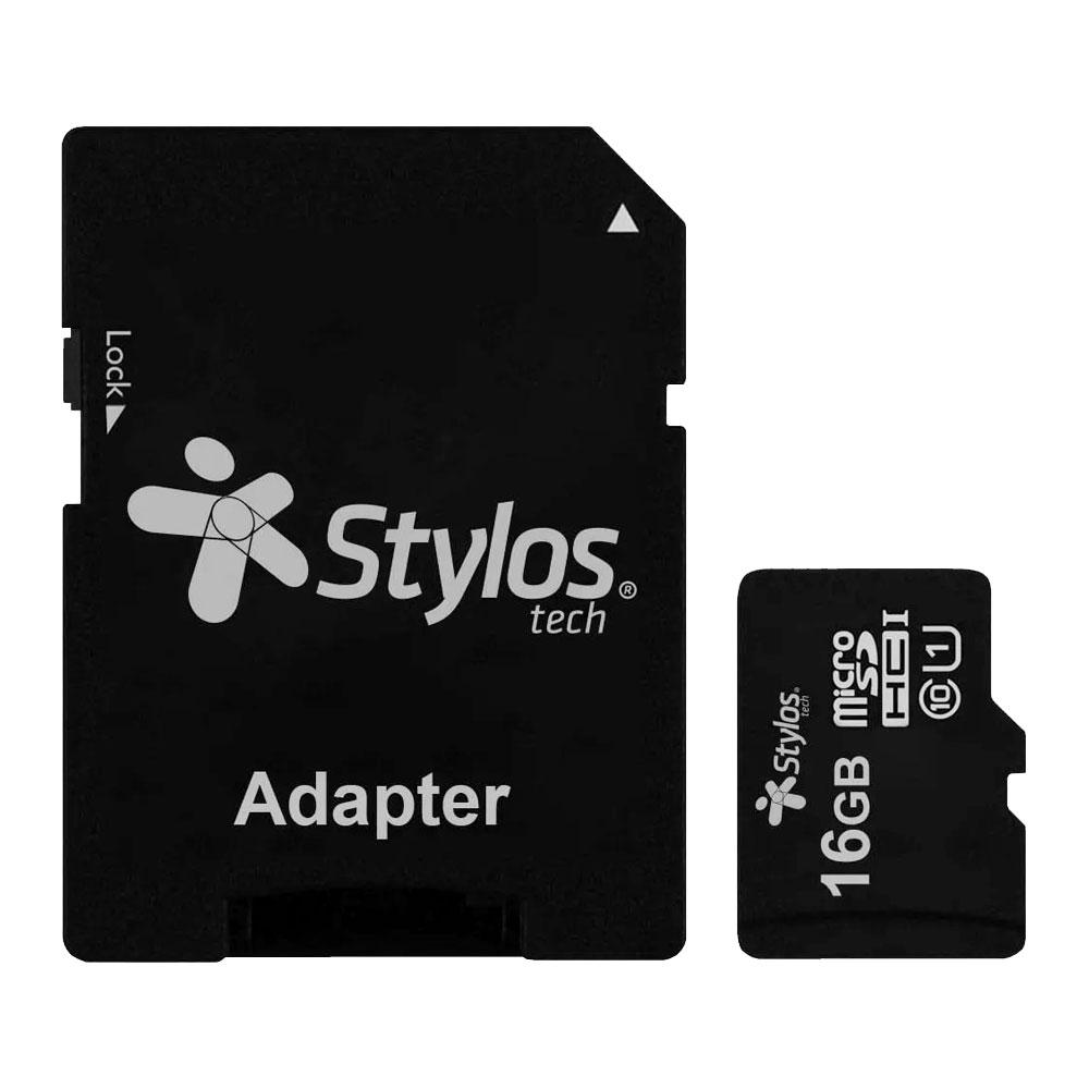 Micro SD 16Gb Stylos STMS161B C/ Adaptador