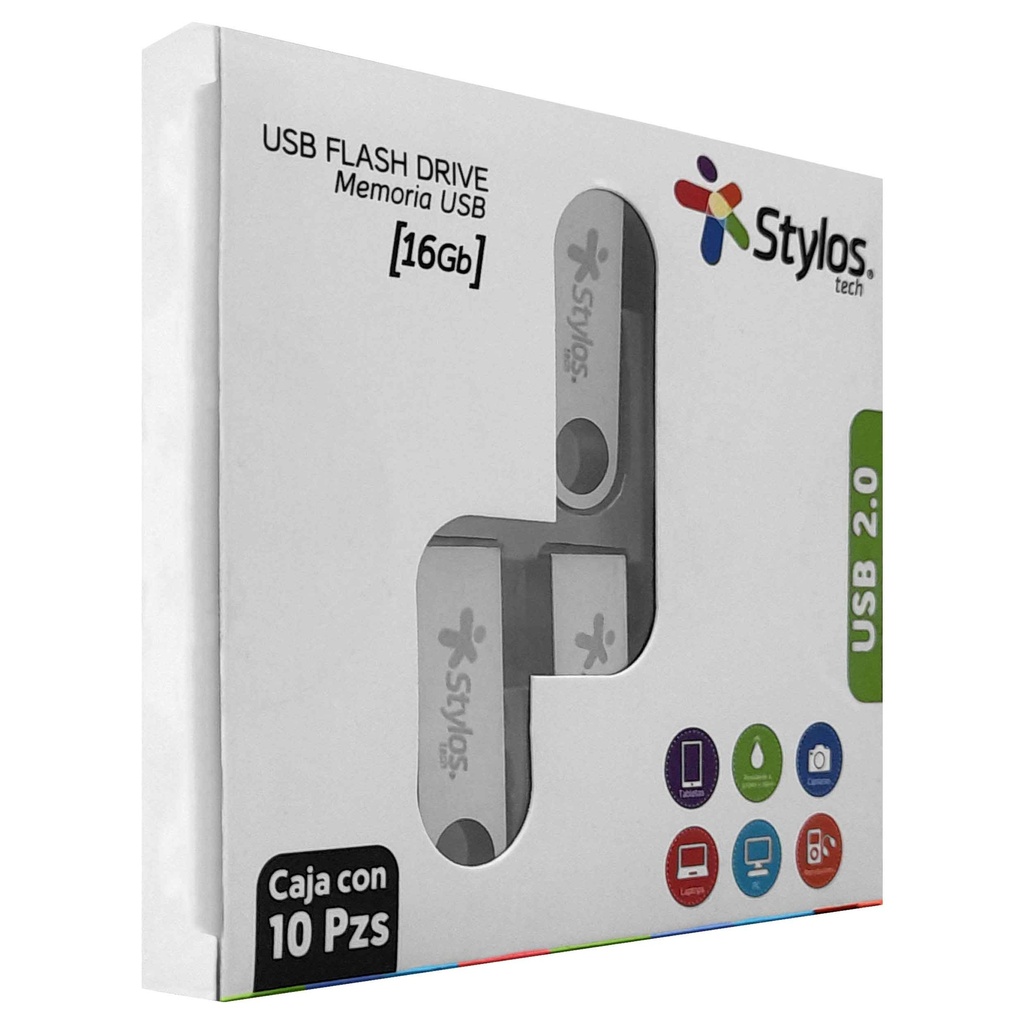 KIT 10 USB 16GB STYLOS STUSB1016