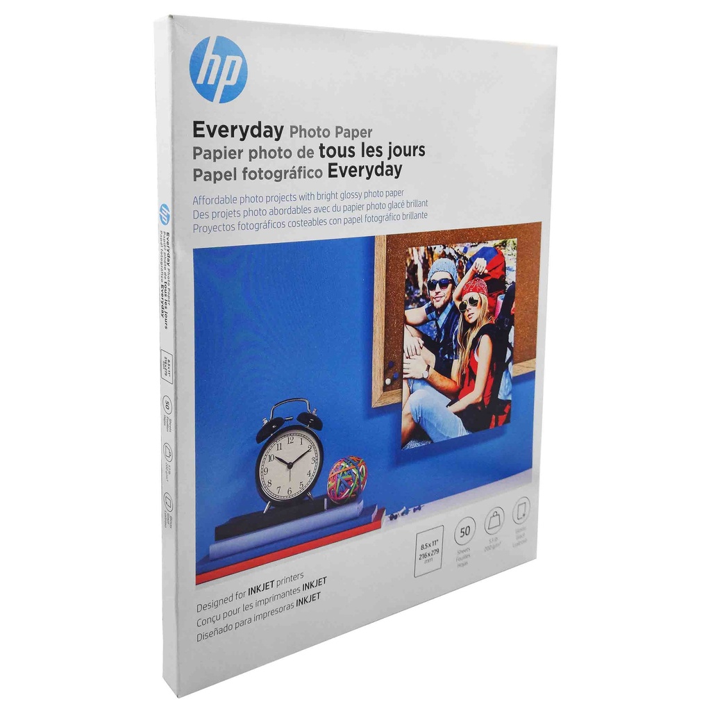 Papel Fotografico HP Q8723A Gloss 50 Hojas 8.5 x 11