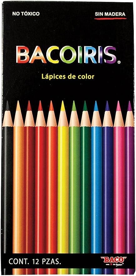 Caja C/12 Colores Baco Largos (C.100)
