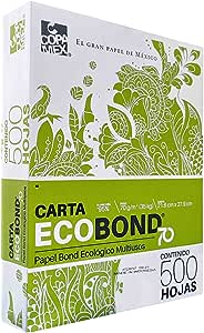 Paquete C/500 Hoja Carta Ecobond Copamex