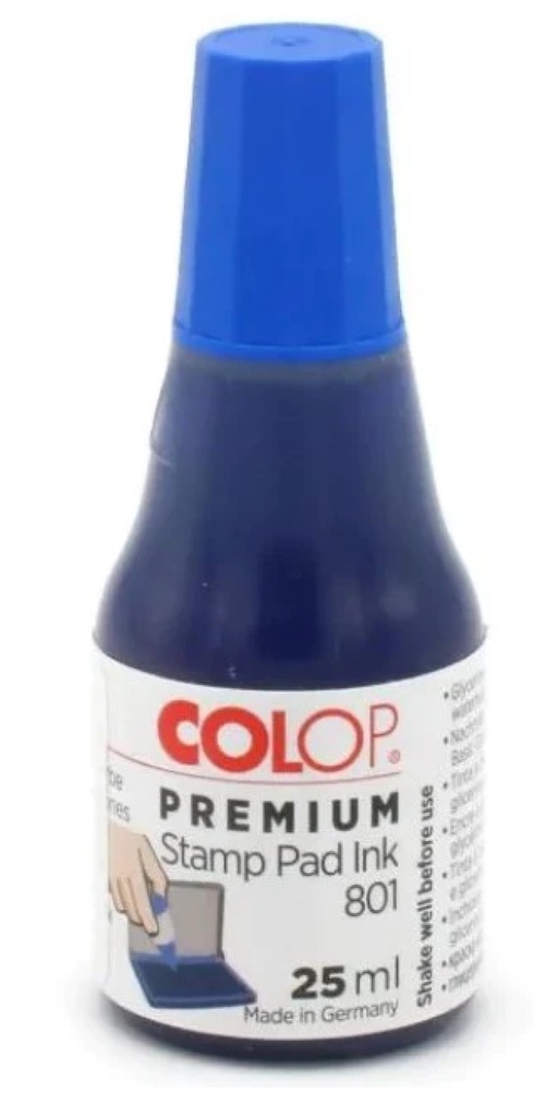 TINTA PARA SELLO AZUL 801A P/AUTOENTINTAJE