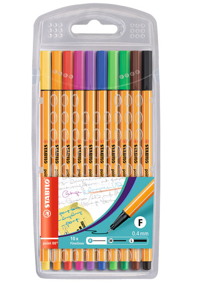 Estuche C/10 Rotulador Stabilo Point 8810