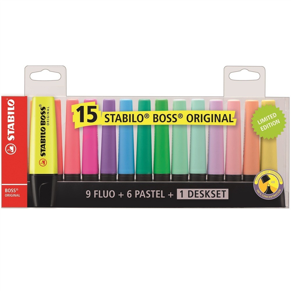 Estuche C/15 Marcatextos Stabilo Boss Pastel