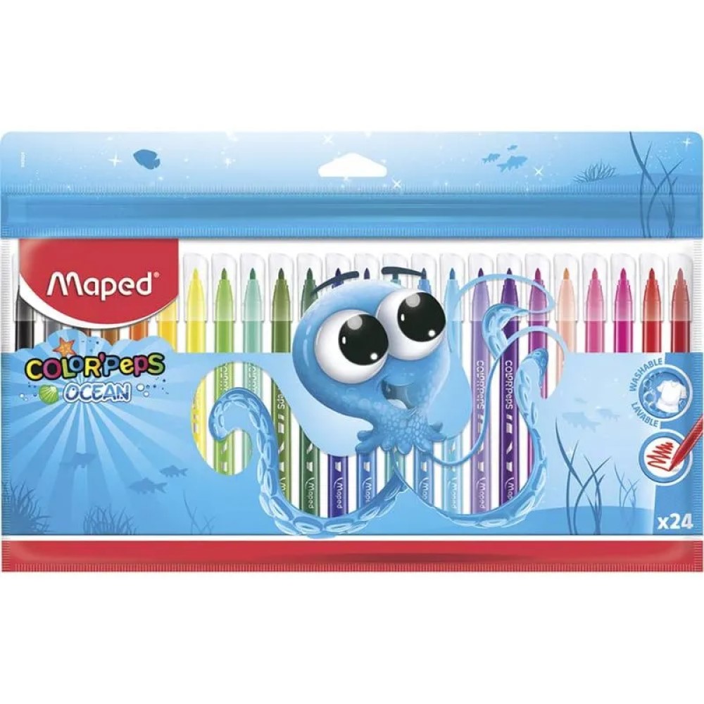 Caja C/24 Marcador Agua Maped Peps Delgado (E.12)