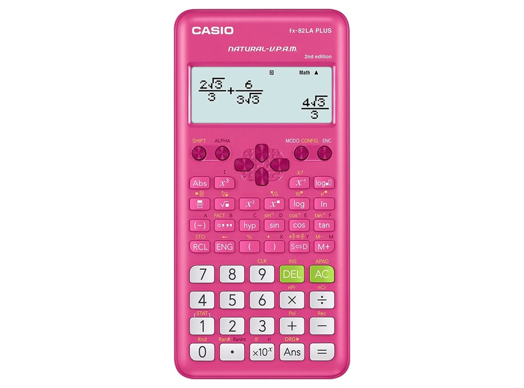 [4549526608964] Calculadora Cientifica Casio fx-82PK Plus 2 Rosa