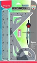 Juego Geometría Maped Irrompible Compas Metal 19206