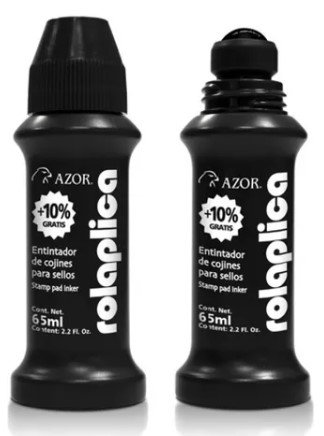 [587NE] Tinta Azor Para Sello Rolaplica Negro (E.24)