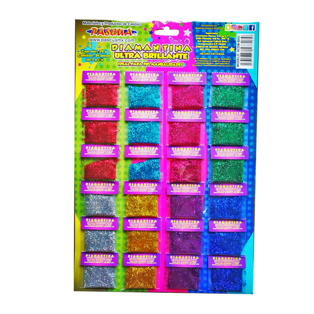 [8CDM-BAS] Empaque C/24 Diamantina Pascua 3g Basico (C.24)