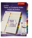 Separador Cardinal Rapidex Impreso 1 AL 31 Divisiones