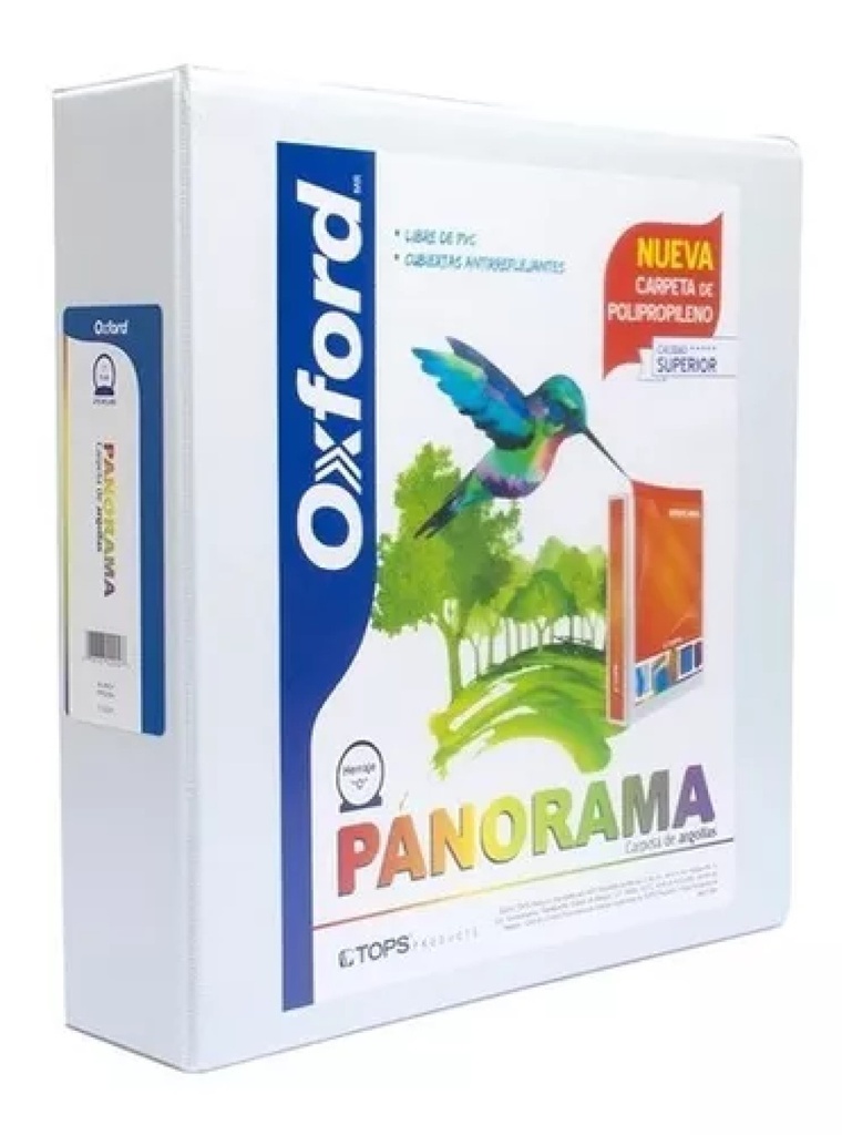 [PP02004] Carpeta Oxford Panorama Blanca 2" Aro Tipo O (C.12)