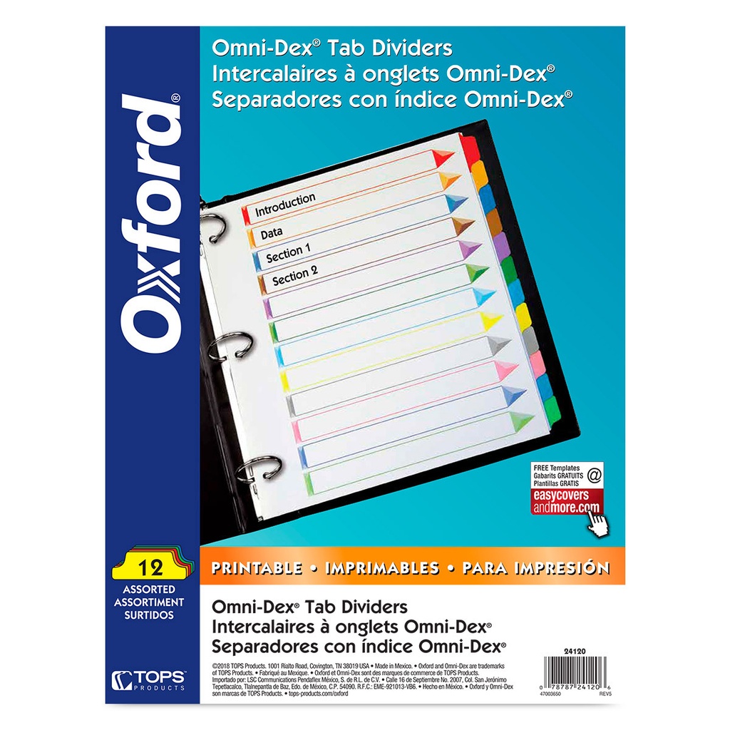 [24120] Separador Oxford OMNI-DEX C/12 (E.12)