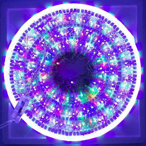 LUCES NAVIDAD LED AMBAR/BLANCO YLED500 4 CAMBIOS