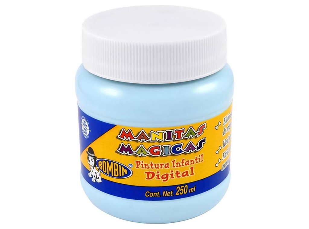 Pintura Manitas Magicas Rodin Bombin Azul Pastel 250ml (C.12)