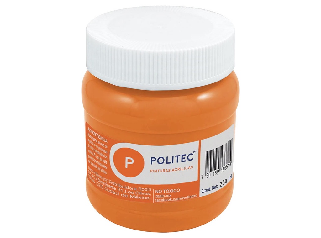 PINTURA ACRILICA RODIN NARANJA 250 ML