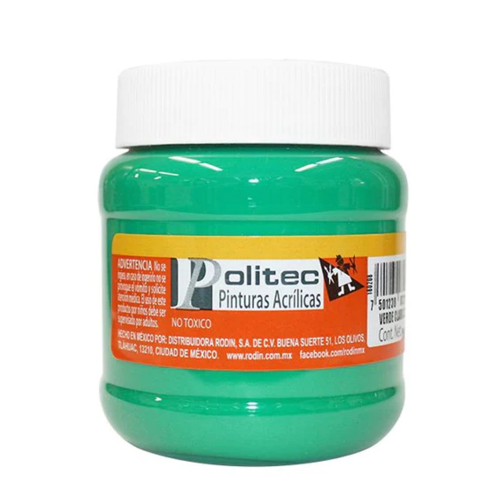[7501230031244] Pintura Acrilica Rodin Politec Verde Claro 250ml (E.1) (C.12)
