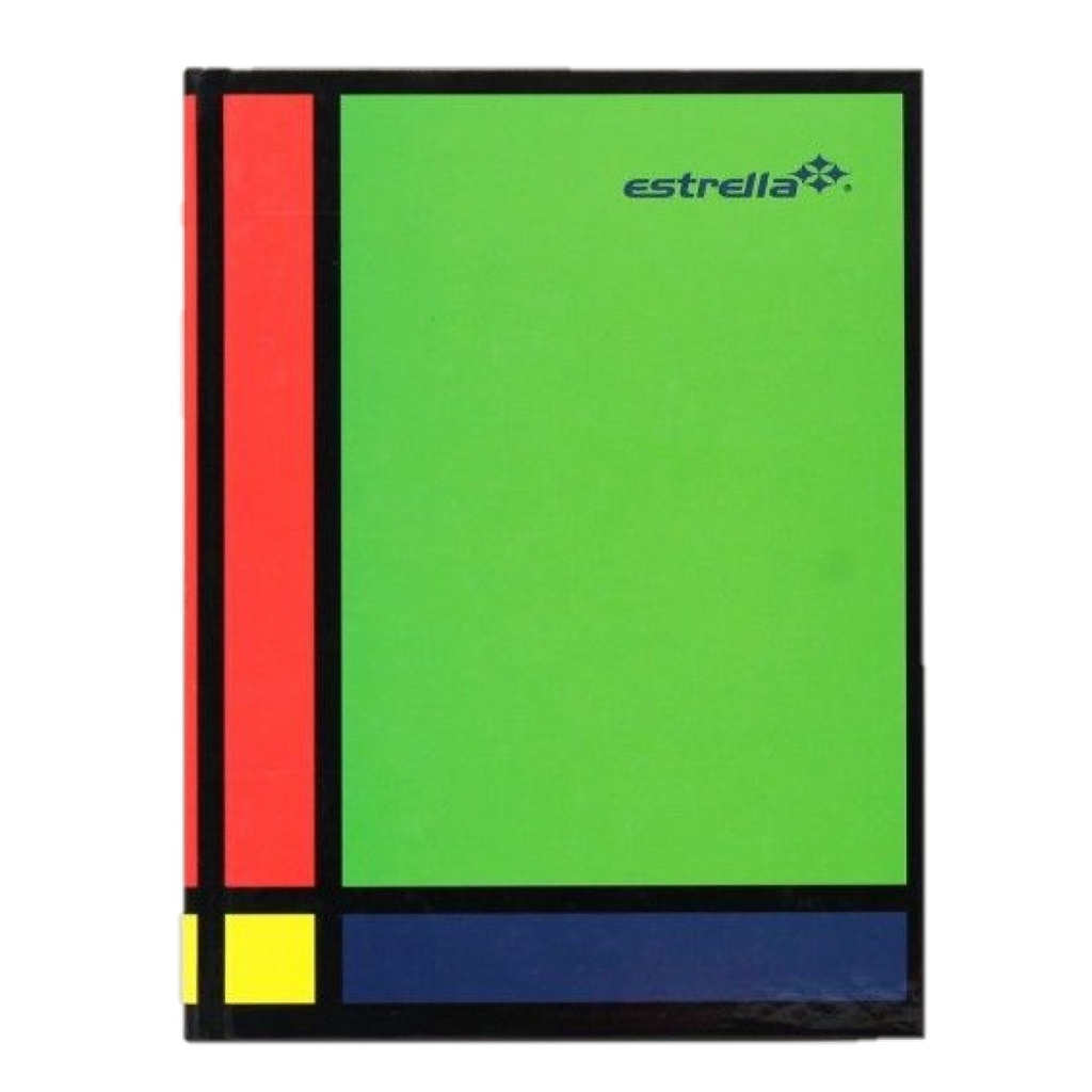 Libreta Cosida 1/4 Estrella Forma Francesa Raya Pasta Dura 240 Hojas (C.28)