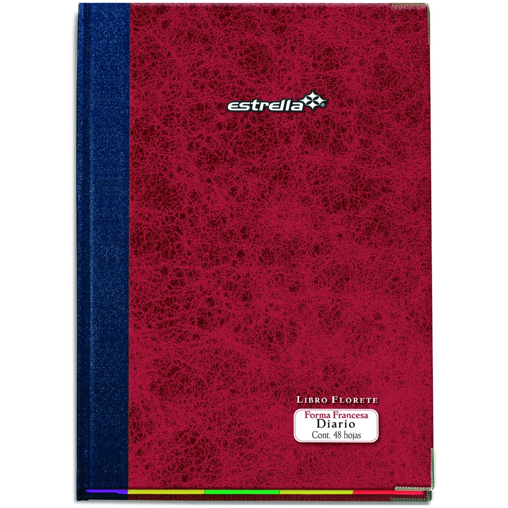 Libro Florete Estrella Diario 96 Hojas (C.12)