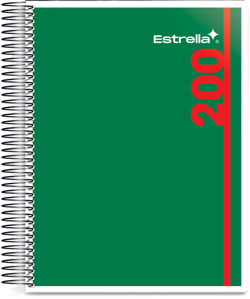 Cuaderno Profesional Estrella Star Max Cuadro 7mm 200 Hojas (C.22)