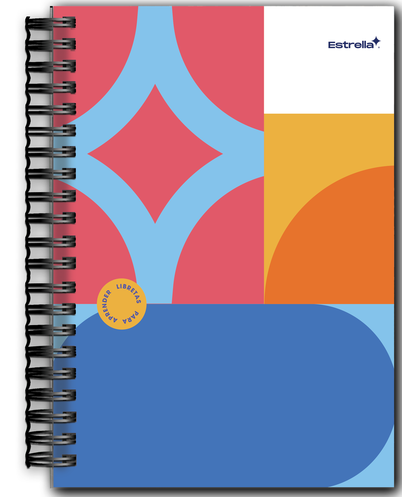 [0608] Libreta Book Estrella Espiral Forma Francesa Raya 80 Hojas (C.32)