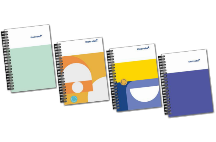 Libreta Book Estrella Espiral Forma Francesa Raya 180 Hojas (C.18)