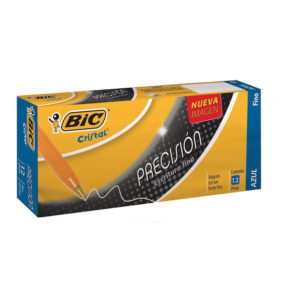 PLUMA BIC F-290 PUNTO FINO AZUL CAJA CON 12 PIEZAS