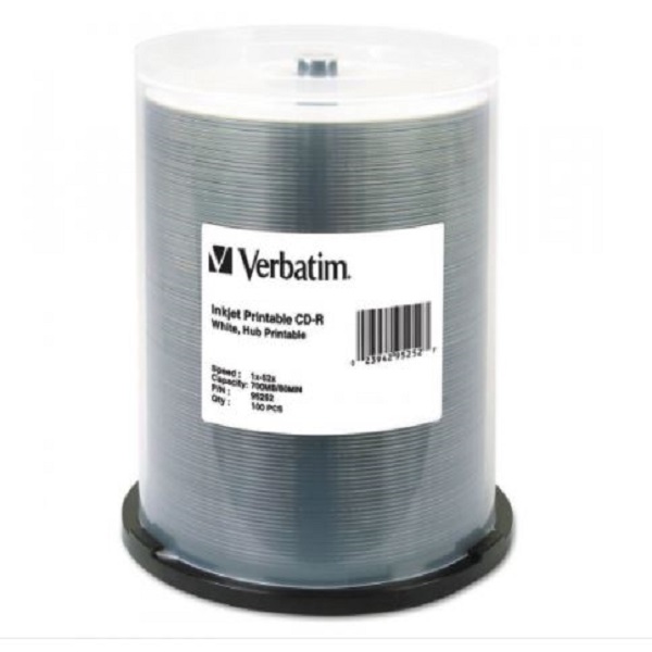 CD-R IMPRIMIBLE VERBATIM 52X 700 MB TORRE CON 100