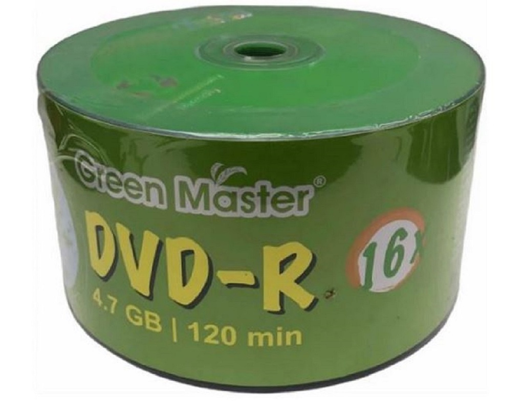 50 Dvd-r Logo Green Master 4.7GB 16X 50 Piezas