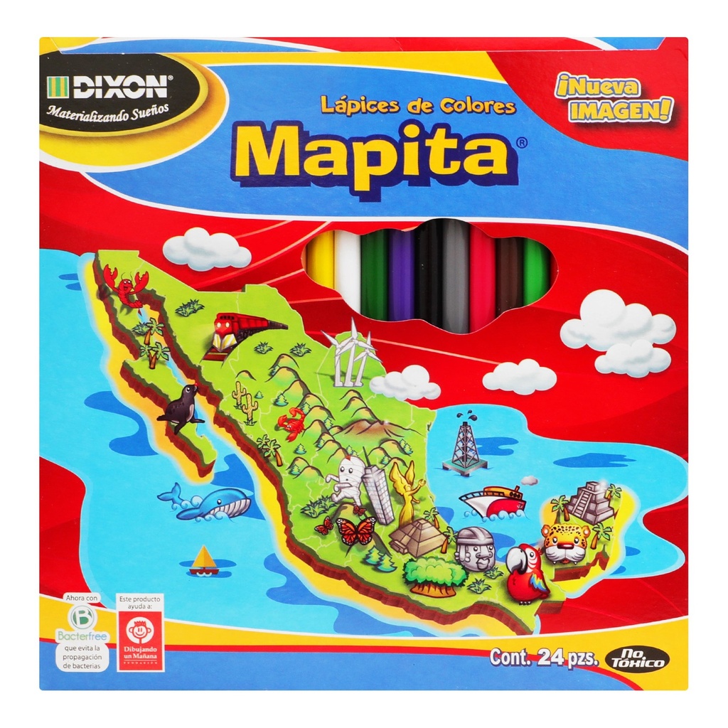 Caja De Colores Dixon Mapita 442 C/24 Largos