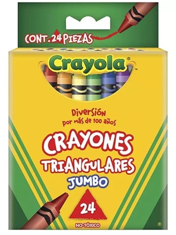 [7501058243126] Caja C/12 Crayon Crayola Jumbo Triangular 524312 (E.6)