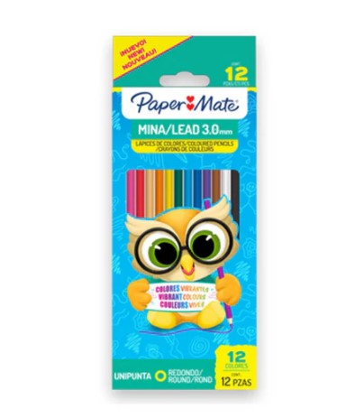 [2107589] Colores C/12 Largos Redondos Recreo/Paper Mate (C.36)