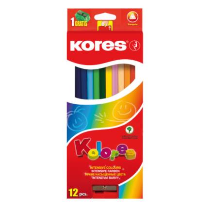 [9023800933126] Colores C/12 Largos triangulares Kores (E.6)
