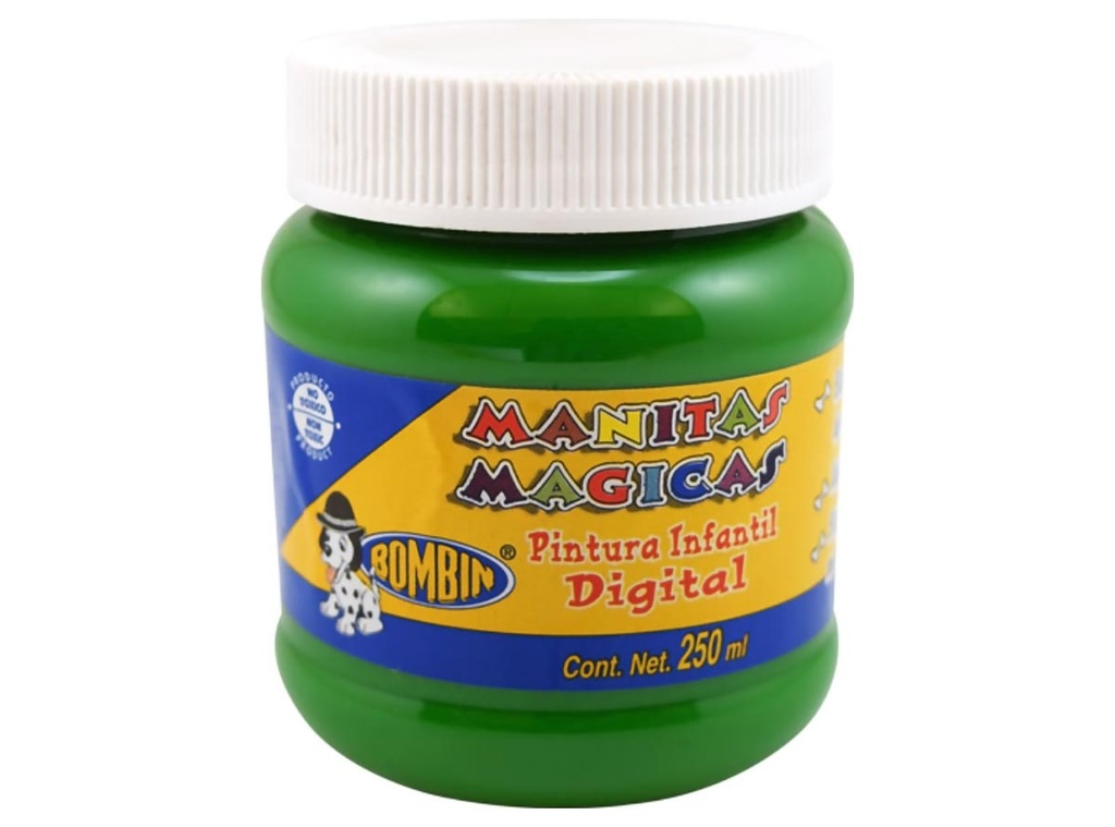 Pintura Manitas Magicas Rodin Bombin Verde Hoja 250ml (C.12)