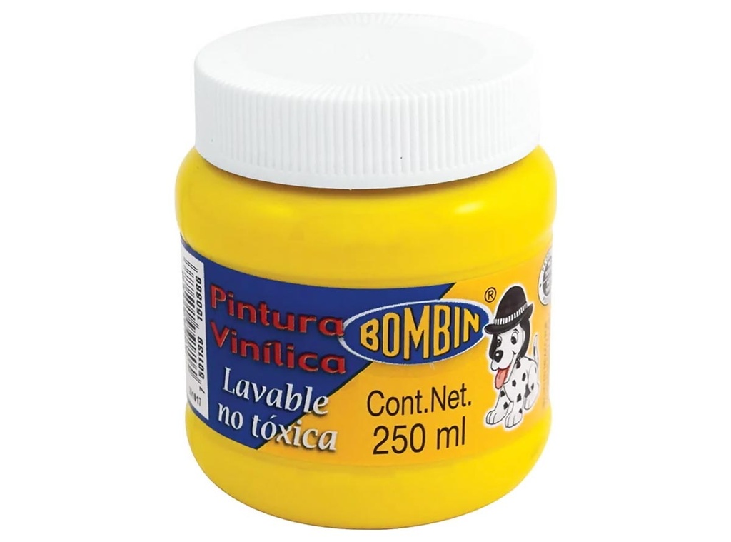 Pintura Vinilica Bombin Amarillo 250ml (C.12)