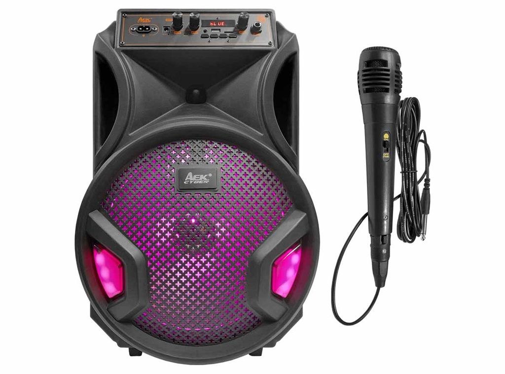 Bocina Bluetooth Link Bits 12 Pulgadas S-11205 Radio Fm, Micrófono, Luz Led (C.4)